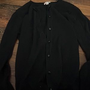 J crew girls black cardigan